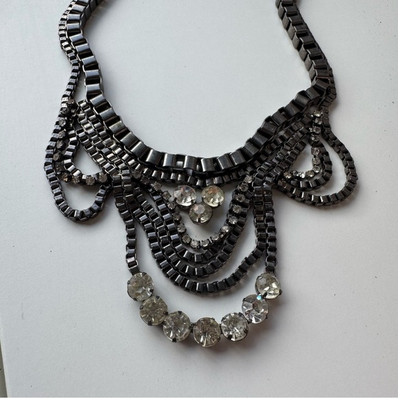 Bike Chain Rhinestone Necklace - Picture 4 of 5